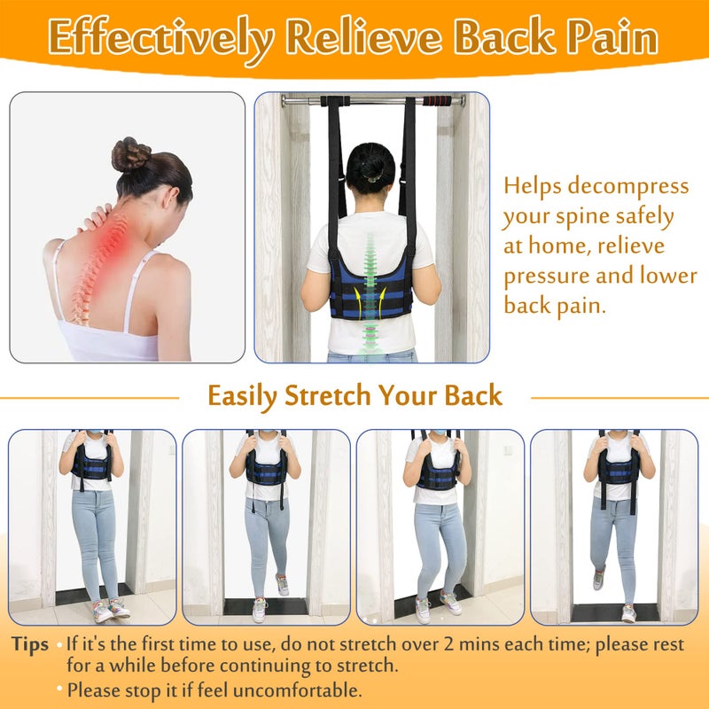 Mybow Back Stretcher, Lumbar Traction Device, Spine Decompression Belt for Pain Relief, Spinal Back Stretcher Belt, Thoracic Spinal Decompression Harness, Portable Stretching Device (Medium) - Image 2